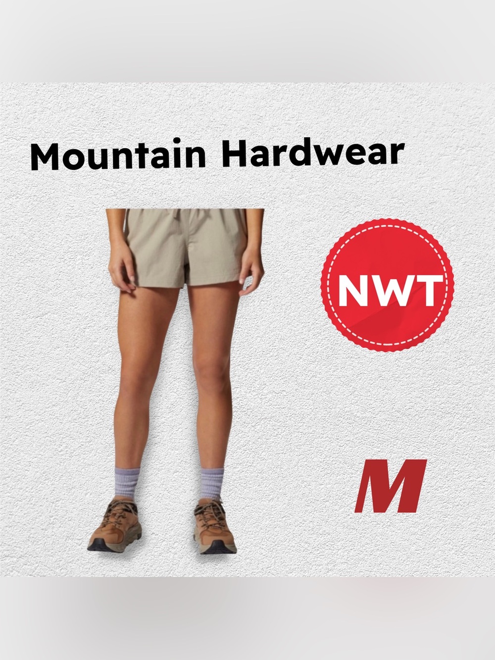 🇺🇸🆕NWT MOUNTAIN HARDWARE | M | Casual Outdoor gear Tan Basswood Pull-On Short